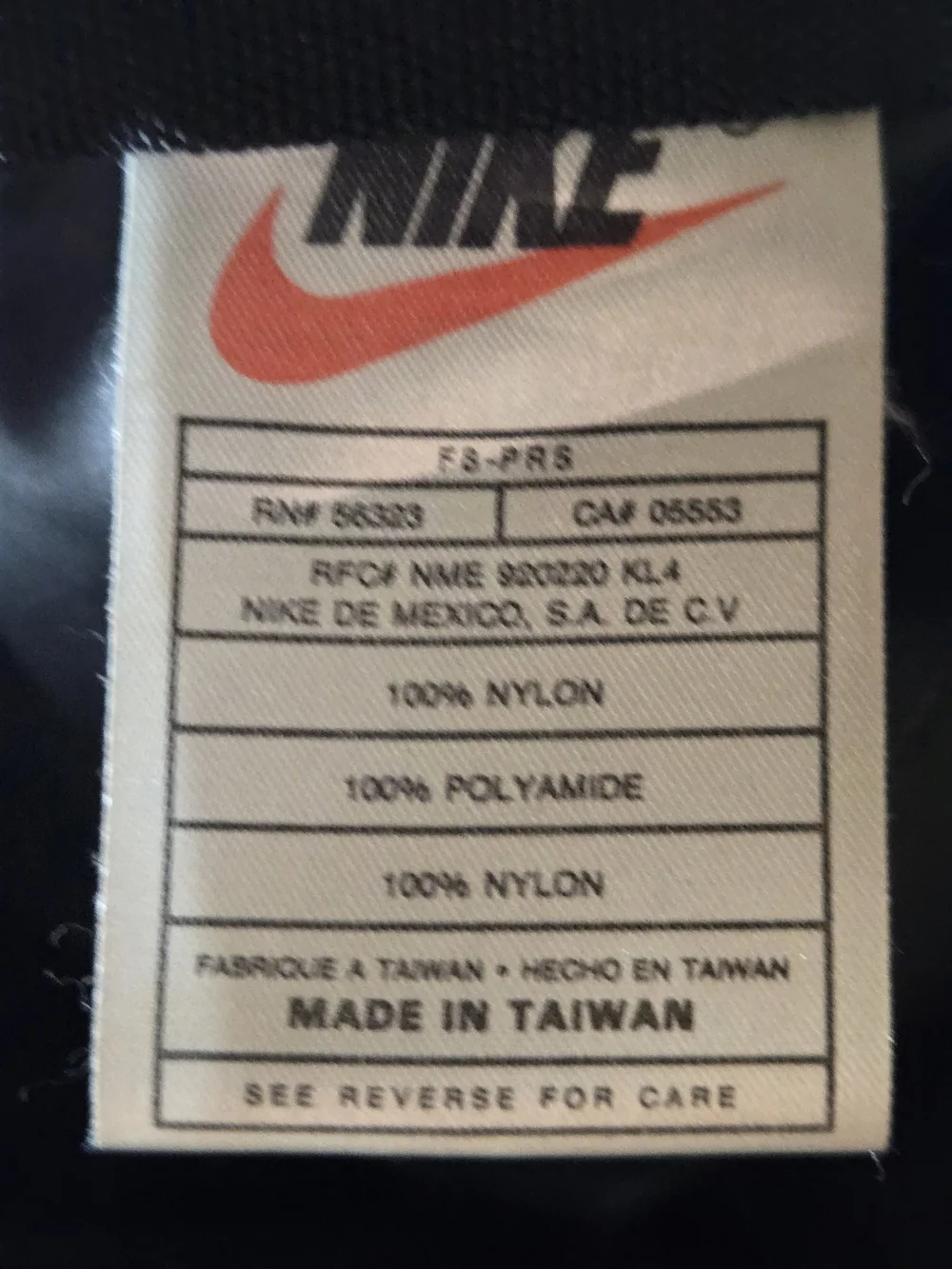 Nike black duffle